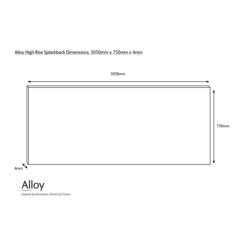 Arches Aluminium Kitchen Hob Splashback, Moss, 305 cm x 75 cm