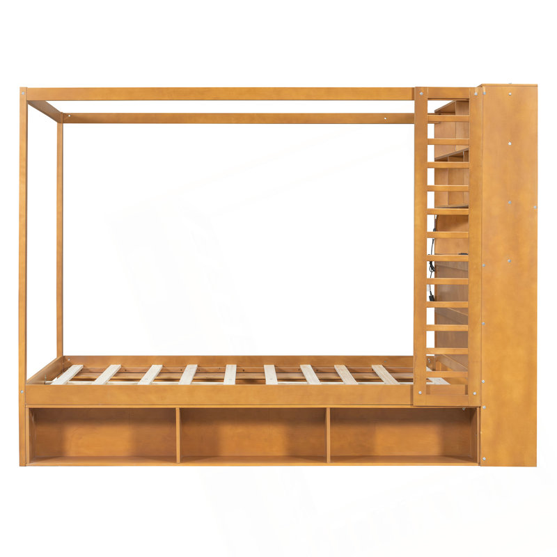 Canopy Bed, Grand lit, Noyer