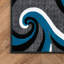Tapis turquoise à motif abstrait Anghelina-24002568