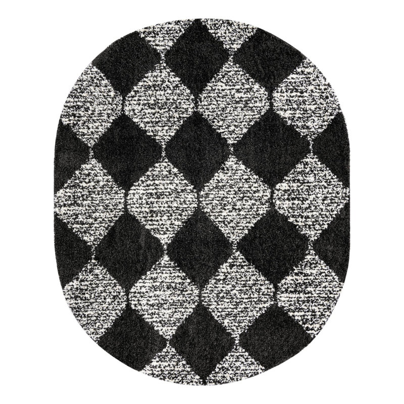 Rodney Geometric Indoor Rug, Oval 7'10" x 10'