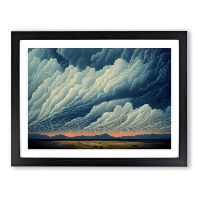 Clouds above Mountain Range - Framed Print
