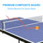 Ensemble de table de ping-pong pliable 4,5 pi avec filet et raquettes - intérieur / extérieur