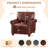 Faux Leather Accent Sofa Chair,35" W Upholstered Mid Century Modern Armchair with Rivet Rolled Arm, Deep Seat Comfy Single Sofa Chair for Living Room, Bedroom, Apartment, Office-295537012-295537009