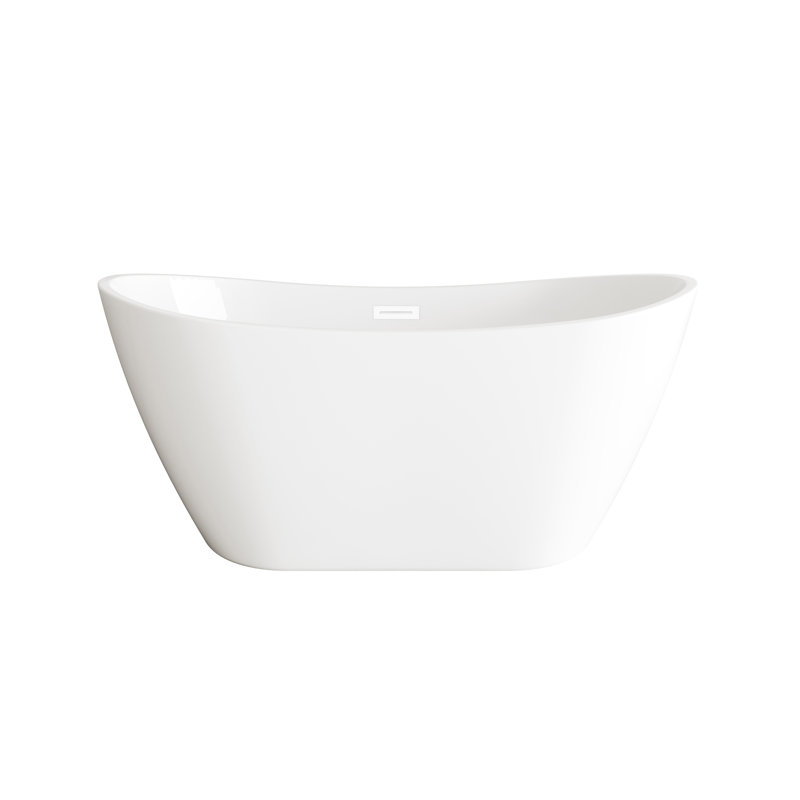Ardis 54'' x 29'' Soaking Acrylic Bathtub, Polished White