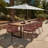 Fabiano Rectangular 8 - Person 235cm Long Dining Set with Cushions and Umbrella-330342923