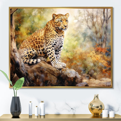 Léopard, art mural sur toile, reproduction de portrait d'un animal sauvage - Leopard Grace II