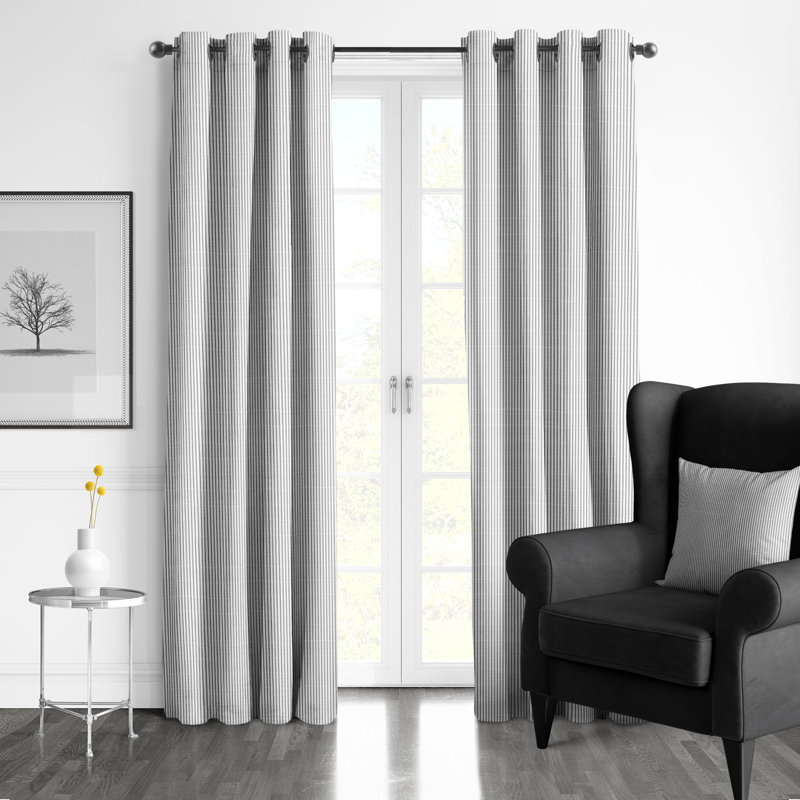 Jaxon Stripe, Ebony, 50" W x 108" L