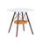 31.5-Inch Diameter Circular Dining Table, White MDF Vacuum Formed Tabletop, Walnut  Wood Legs, With Suspended Woven Storage Basket Structure. A Casual Coffee Table Suitable For 2-4 People.-1562439553