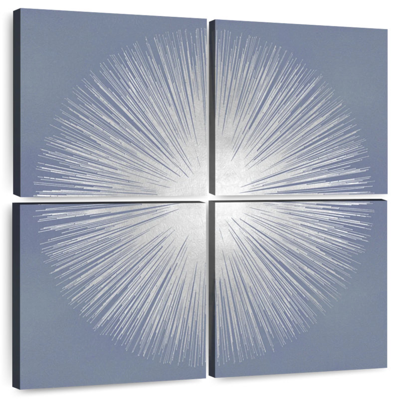 Avery Silver Sunburst On Gray I