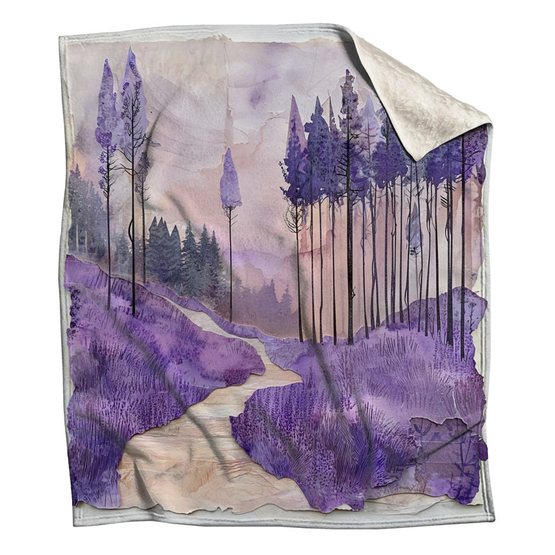 Lavender Forest Path Blankets, L 50 po x H 60 po