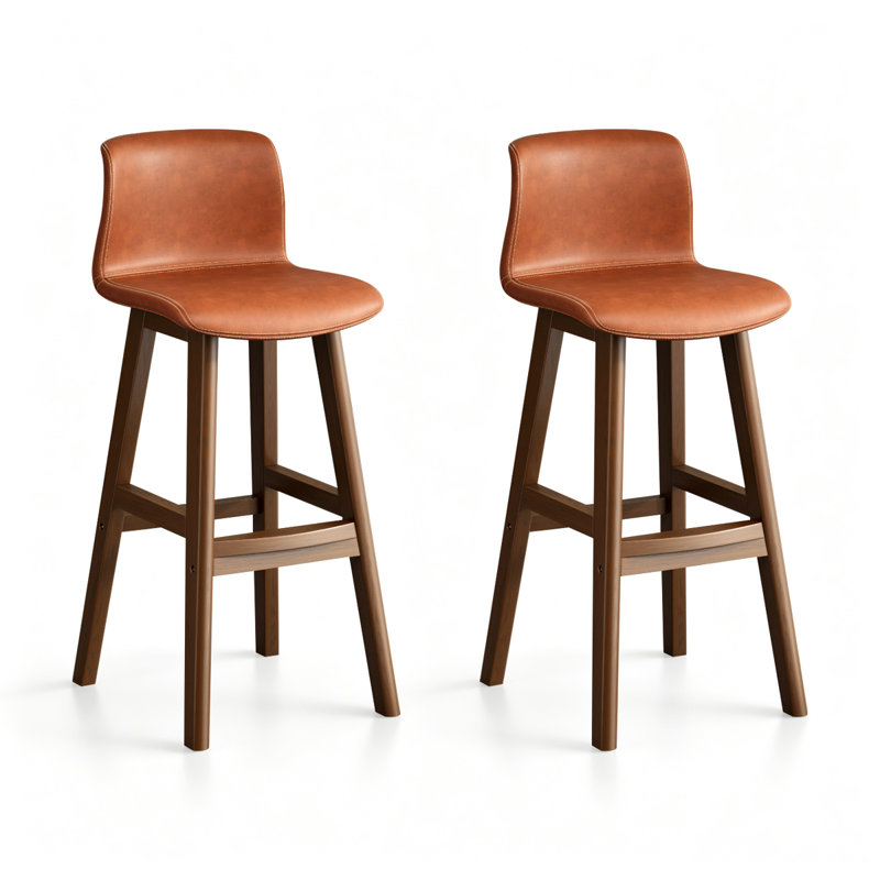 Chaise d'appoint orange à dossier solide (ensemble de 2), 38.58", 2