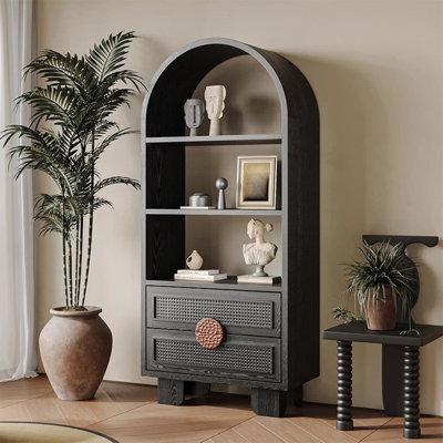 Noir massif + vitrines en bois manufacturé
