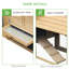 Petit poulailler 59 po: bois, construction, 2 portes, nichoir, plateau amovible pour cachette en bois 59 po - Intimité