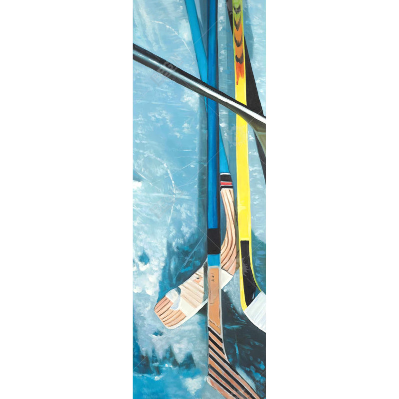 Toile «Hockey Sticks» - décor de sports de caverne d'homme | Home Loisirs
