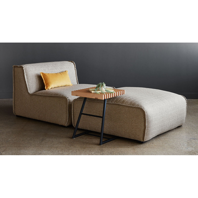 Méridienne modulaire 2 pièces Nexus, Café 100% polyester