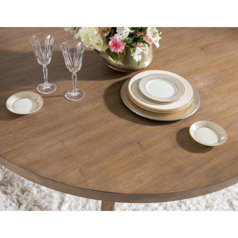 Table de salle à manger ronde, Brun