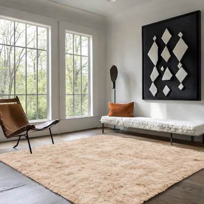 Deep Pile Fluffy Shaggy Area Rug for Indoor/Outdoor Use