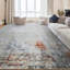 Tapis gris / noir noué à la main de haute qualité-63371207