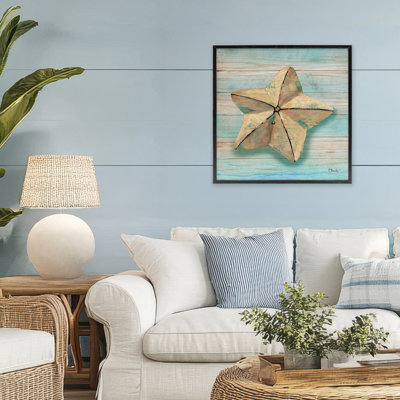 Giclée encadrée en teck rustique, design par Paul Brent
