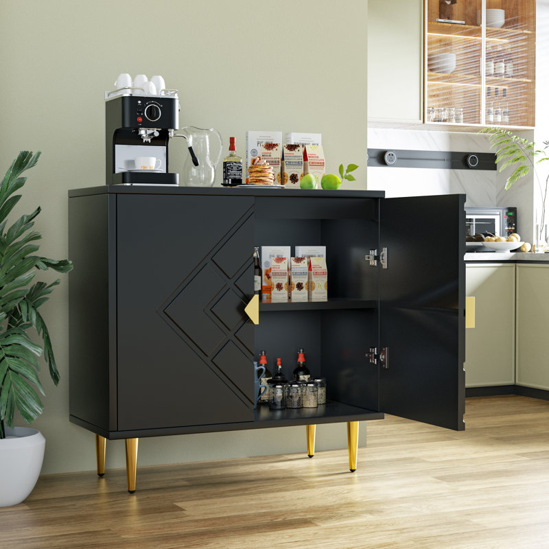 Modern Accent Cabinet, Black