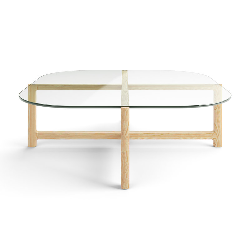 Quarry Solid Wood Coffee Table, Ash Natural, Vintage Smoke Performance