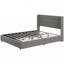 Structure de lit plateforme tapissier avec tiroirs de rangement-874298340