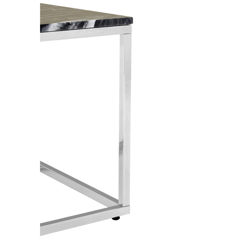 Ladson Sled End Table, Black, Chrome