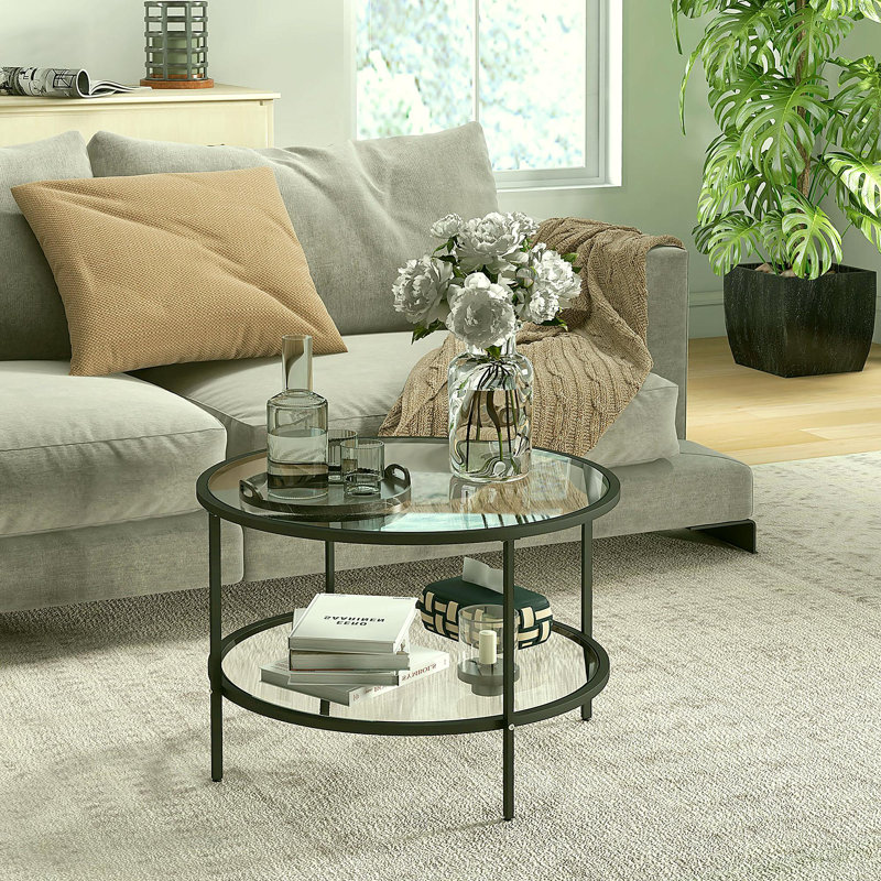 Table basse simple Bupe, H 16,9 po x L 25,6 po x l 25,6 po, Noir, noir, noir, noir