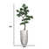 75" Artificial Faux Bonsai Tree In A White Wooden Coloured Planter