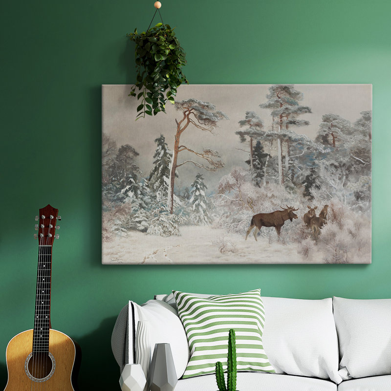 Paysage rétro - CCLxxiii - Toile tendue avec châssis, Toile tendue, H 19 po x l 28 po x P 1,5 po