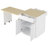 82.6" Fluted Kitchen Island with Extendable Dining Table for 4-6, Island Table for Kitchen with Power Outlet, Kitchen Table with Double-Side Storage, 2 Drawers 2 Side Open Shelves-934169211