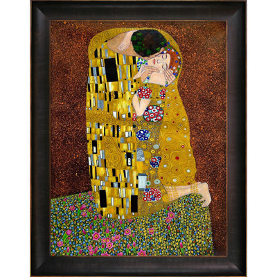 «The Kiss» par Gustav Klimt, peinture encadrée