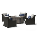 Deco 5 Piece Fire Pit Set with Cushions