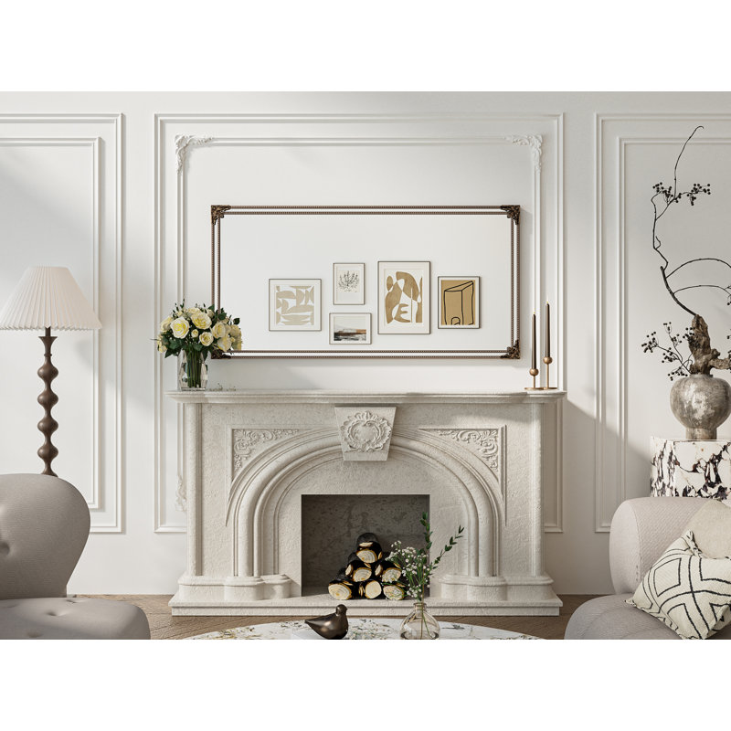 Iron Rectangle Mirror, Antique Gold, 152.4cm x 76.2cm