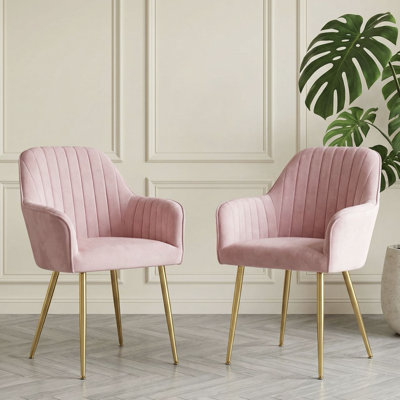 Fauteuil rembourré en velours Aisaiah