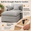 Canapé modulaire en chenille de 142 po avec repose-pieds et siège profond 142 po-1564384957