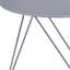 Table de base géométrique grise en métal à des fins décoratives avec revêtement décoratif