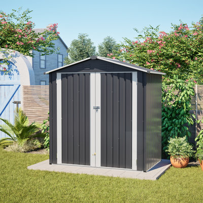 Metal Outdoor Storage Shed with Lockable Door and vent