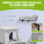  8-Piece Cat Wall Set,Light Grey