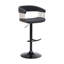 Tabouret de bar pivotant à hauteur réglable avec accoudoirs et base piédestal Demetrik-376710736-373467544