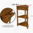 33.8'' Small Triangle Corner Table, Wood Corner Side Table For Small Spaces/ Living Room, 3 Tier End Corner Table With Solid Wood Legs, Brown