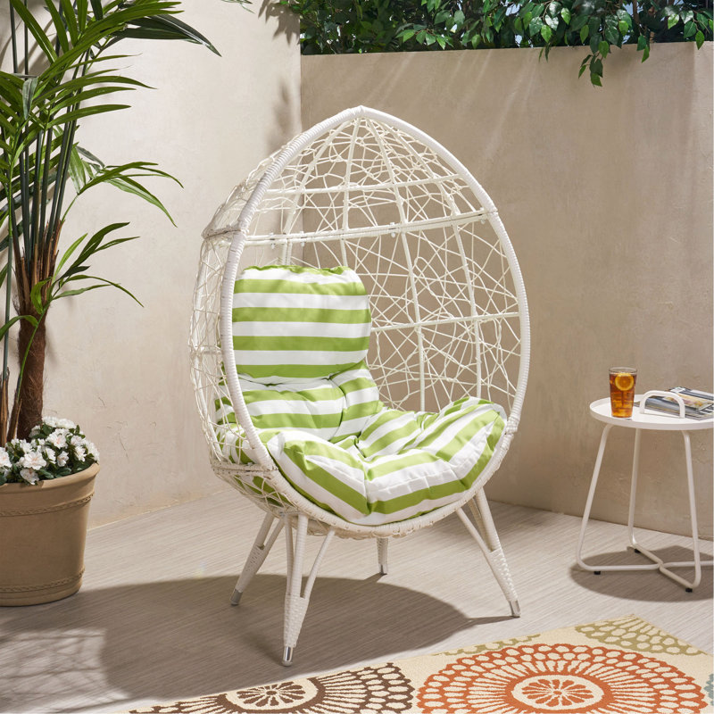 GIANNI TEARDROP CHAIR, Green, White