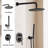 Wall Mount Shower System, 10" Rainfall Shower Head With Handheld Spray-110690355
