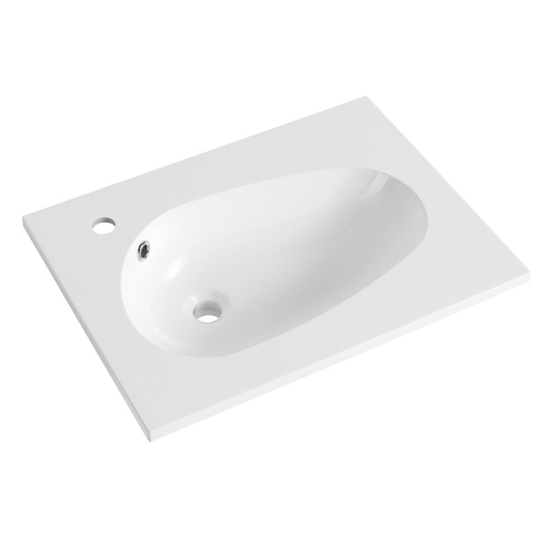 Élégant lavabo en résine au design moderne pour une ambiance de salle de bain luxueuse