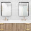 Miroir mural 24 po x 36 po, miroir rectangulaire noir, cadre en métal, miroir de salle de bain