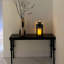 Console rectangulaire en bois massif noir-912892333