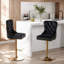 Furniture, tabourets de bar pivotants en velours doré d'une hauteur de siège réglable de 25 à 33 pouces, tabourets de bar rembourrés modernes avec dossier capitonné confortable pour un pub à la maison et un îlot de cuisine, ensemble de 2-864827683-864827681