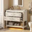 Meuble-lavabo 36 po avec lavabo sous-comptoir en céramique, 4 tiroirs d'extension et grande tablette de rangement, structure en bois d'hévéa massif, capacité de 300 lb, neutre moderne, prêt pour robinet central de 4 po-2122228597