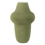 Green Plisse Vase