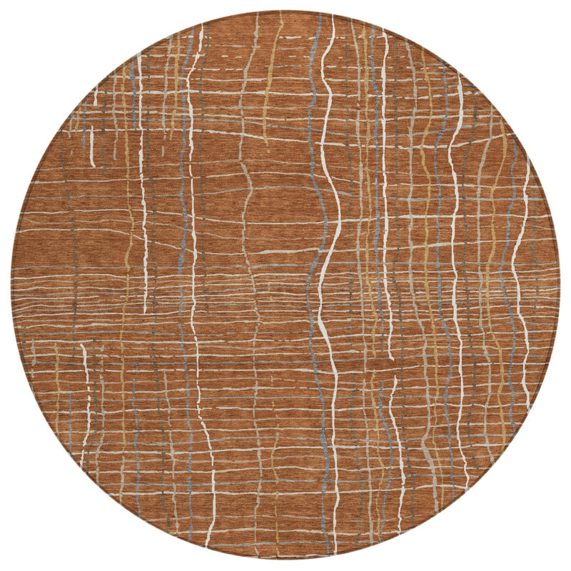 Tapis intérieur lavable rayé 8 pi